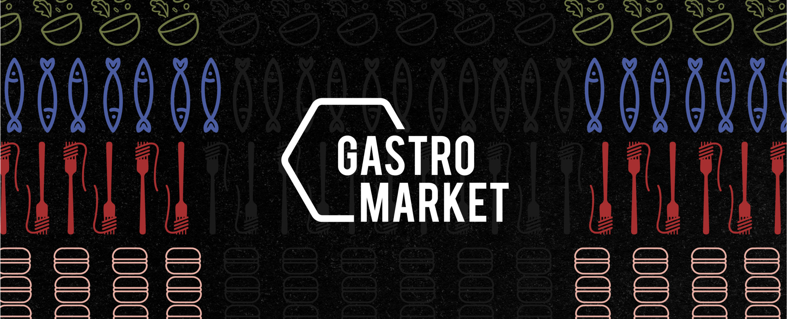 A logo for Gastromarket, a restaurant with a vibrant and modern design.